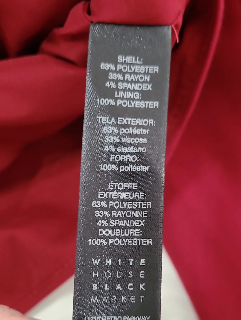 White House Black Market Red Moto-Style Zip Jacket size 0